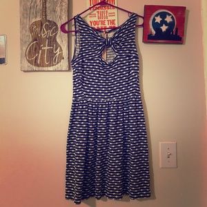 Maison Jules Navy and White Mini Dress